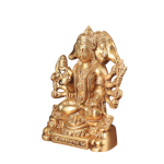 Brass Panchmukhi Hanuman Crossed Legs Golden 8 Inch - Premium Five Face Meditation | Jaipurio